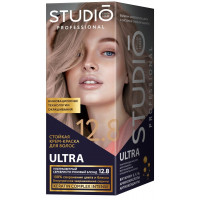 Краска для волос Studio (Студио) 12.8 - Ультрасветлый серебристо-розовый блонд Краска для волос Studio (Студио) 12.8 - Ультрасветлый серебристо-розовый блонд