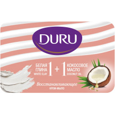 Туалетное мыло Duru (Дуру) Глина и Кокосовое масло 1+1, 80 г Туалетное мыло Duru (Дуру) Глина и Кокосовое масло 1+1, 80 г
