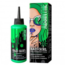 Краска для волос Bad Girl, Absinthe, неоновый зеленый, 150 мл Краска для волос Bad Girl, Absinthe, неоновый зеленый, 150 мл