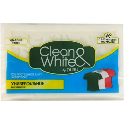 Хозяйственное мыло Duru (Дуру) Clean and White Универсальное, 120 г Хозяйственное мыло Duru (Дуру) Clean and White Универсальное, 120 г