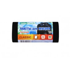 Мешки для мусора ПНД MirPack (МирПак) Classic, черные, 60 л, 7 мкм, 50 шт
