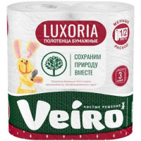 Полотенце бумажное Veiro (Вейро) Luxoria, 3-х слойное, 2 рулона Полотенце бумажное Veiro (Вейро) Luxoria, 3-х слойное, 2 рулона
