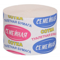 Туалетная бумага Семейная сотка без втулки, 1-слойная, 70 м Туалетная бумага Семейная сотка без втулки, 1-слойная, 70 м