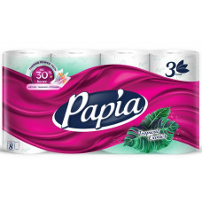 Туалетная бумага Papia (Папия) Тропическая экзотика, 3-слойная, 8 рулонов Туалетная бумага Papia (Папия) Тропическая экзотика, 3-слойная, 8 рулонов
