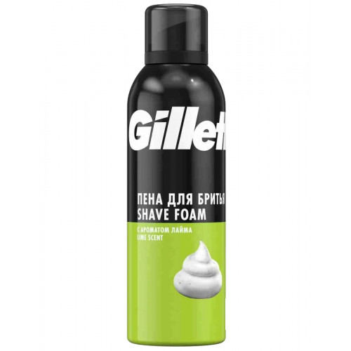 Пена для бритья Gillette Lemon Lime Лимон (Джилет), 200 мл Пена для бритья Gillette Lemon Lime Лимон (Джилет), 200 мл