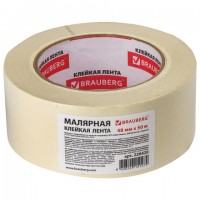 Клейкая лента малярная Brauberg, 48 мм х 50 м Клейкая лента малярная Brauberg, 48 мм х 50 м