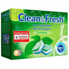 Таблетки для посудомоечных машин Clean&Fresh, 30 шт Таблетки для посудомоечных машин Clean&Fresh, 30 шт