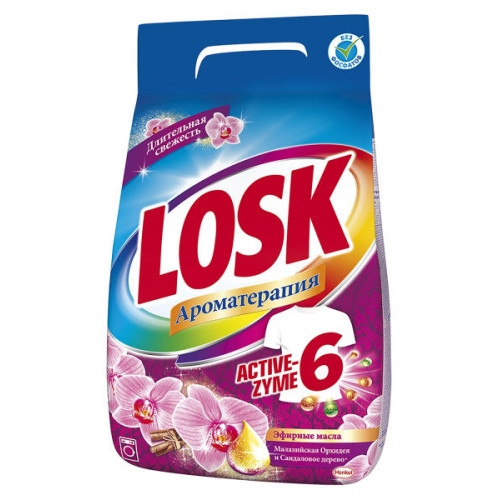 Стиральный порошок автомат Losk (Лоск) Малазийская Орхидея, 2,7 кг Стиральный порошок автомат Losk (Лоск) Малазийская Орхидея, 2,7 кг