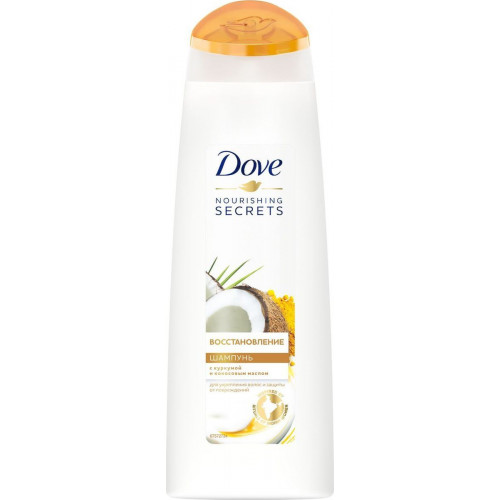 Шампунь для волос Dove (Дав) Восстановление, с куркумой и кокосовым маслом, 250 мл Шампунь для волос Dove (Дав) Восстановление, с куркумой и кокосовым маслом, 250 мл