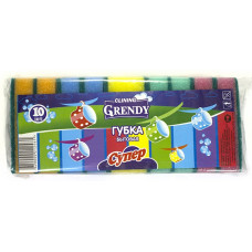 Губка для посуды Grendy (Гренди) Супер, 10 шт Губка для посуды Grendy (Гренди) Супер, 10 шт