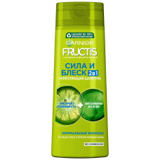 Шампунь для волос укрепляющий Garnier (Гарньер) Fructis Сила и Блеск 2в1, 400 мл