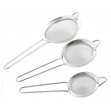 Просеиватель для муки металлическое набор 3 шт: d=10, 12, 14 см Просеиватель для муки металлическое набор 3 шт: d=10, 12, 14 см