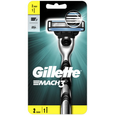 Станок для бритья Gillette Mach 3, 2 кассеты Станок для бритья Gillette Mach 3, 2 кассеты