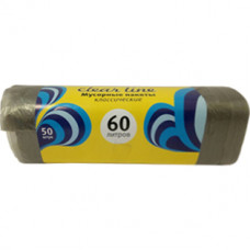 Мешки для мусора Clear Line черные 7 мкм, 60 л/50 шт