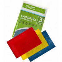 Салфетка абразивная Eurohouse (ЕвроХаус), 133х90 мм, 3 шт Салфетка абразивная Eurohouse (ЕвроХаус), 133х90 мм, 3 шт