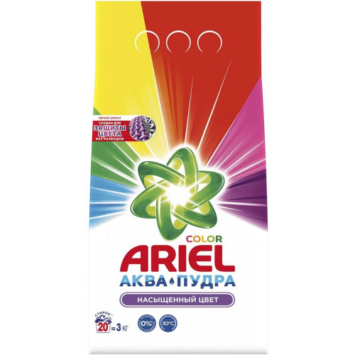 Стиральный порошок автомат Ariel (Ариэль) Аквапудра «Color», 3 кг Стиральный порошок автомат Ariel (Ариэль) Аквапудра «Color», 3 кг