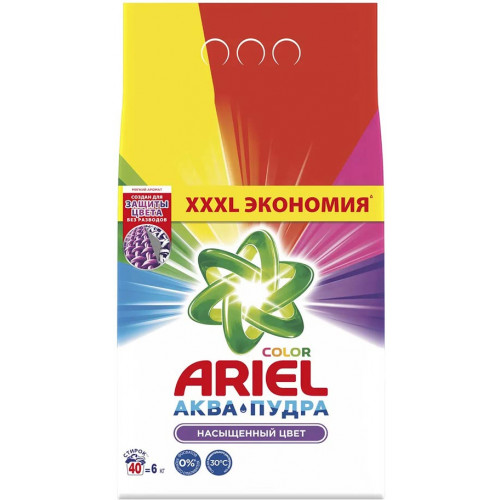 Стиральный порошок автомат Ariel (Ариэль) Аквапудра Color, 6 кг Стиральный порошок автомат Ariel (Ариэль) Аквапудра Color, 6 кг