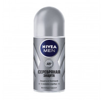 Антиперспирант шариковый мужской Nivea Men Серебряная защита, 50 мл Антиперспирант шариковый мужской Nivea Men Серебряная защита, 50 мл