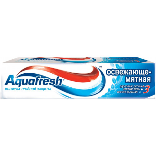 Зубная паста Aquafresh (Аквафреш) Освежающе-Мятная, 100 мл Зубная паста Aquafresh (Аквафреш) Освежающе-Мятная, 100 мл