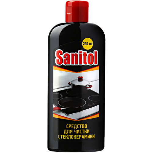 Средство для чистки стеклокерамики Sanitol (Санитол), 250 мл Средство для чистки стеклокерамики Sanitol (Санитол), 250 мл