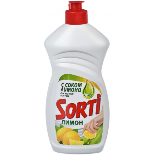 Средство для мытья посуды Sorti (Сорти) Лимон, 450 мл Средство для мытья посуды Sorti (Сорти) Лимон, 450 мл
