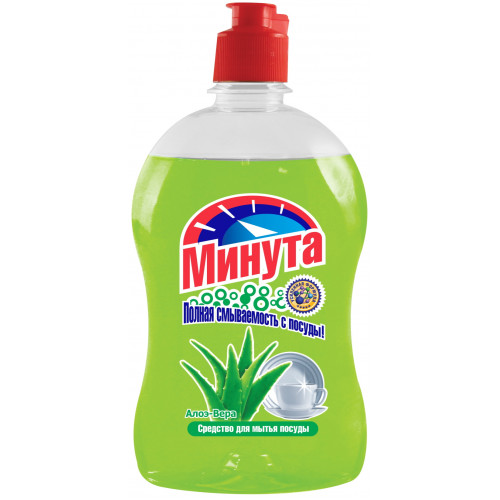 Средство для мытья посуды (гель) Минута Алоэ-вера, 500 мл Средство для мытья посуды (гель) Минута Алоэ-вера, 500 мл