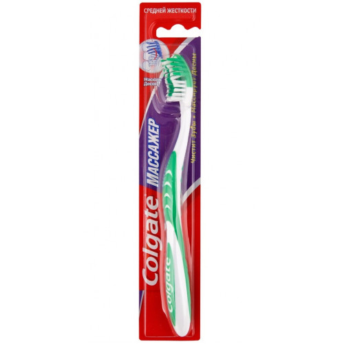 Зубная щетка Colgate (Колгейт) Массажер, средняя жесткость, 1 шт Зубная щетка Colgate (Колгейт) Массажер, средняя жесткость, 1 шт