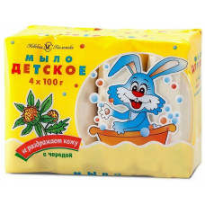 Мыло туалетное Невская Косметика Детское с экстрактом череды, 4 шт*100 г Мыло туалетное Невская Косметика Детское с экстрактом череды, 4 шт*100 г