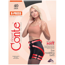 Колготки Conte X-Press (Конте Экспресс), Shade (коричневый), 40 den, 2 размер