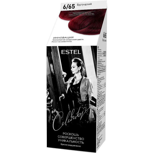 Краска для волос Estel Celebrity (Эстель Селебрити) 6/65 - Бургундский Краска для волос Estel Celebrity (Эстель Селебрити) 6/65 - Бургундский