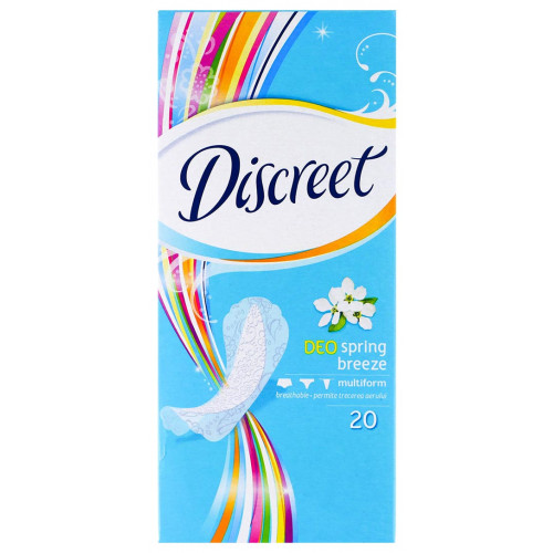 Прокладки ежедневные Discreet (Дискрит) Deo Spring Breeze Multiform, 20 шт Прокладки ежедневные Discreet (Дискрит) Deo Spring Breeze Multiform, 20 шт