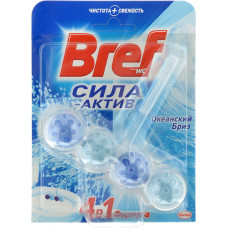 Подвесной туалетный блок Bref (Бреф) Сила-Актив Океанический Бриз 4в1, 4 шарика, 53 г Подвесной туалетный блок Bref (Бреф) Сила-Актив Океанический Бриз 4в1, 4 шарика, 53 г