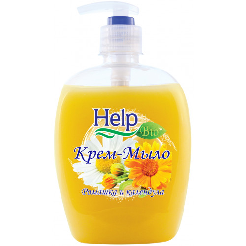 Жидкое крем-мыло Help (Хэлп) Ромашка и календула, с дозатором, 500 мл Жидкое крем-мыло Help (Хэлп) Ромашка и календула, с дозатором, 500 мл