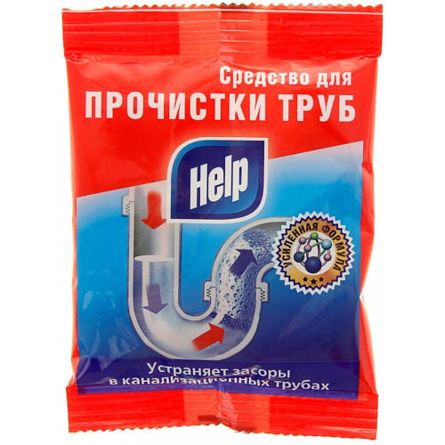 Средство для прочистки труб Help (Хелп), саше, 90 г Средство для прочистки труб Help (Хелп), саше, 90 г