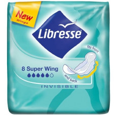 Прокладки Libresse (Либресс) Invisible Clip Super Wing, 5 капель, 8 шт Прокладки Libresse (Либресс) Invisible Clip Super Wing, 5 капель, 8 шт
