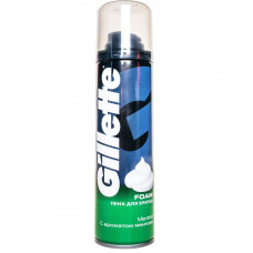 Пена для бритья Gillette Menthol Ментол (Джилет), 200 мл Пена для бритья Gillette Menthol Ментол (Джилет), 200 мл