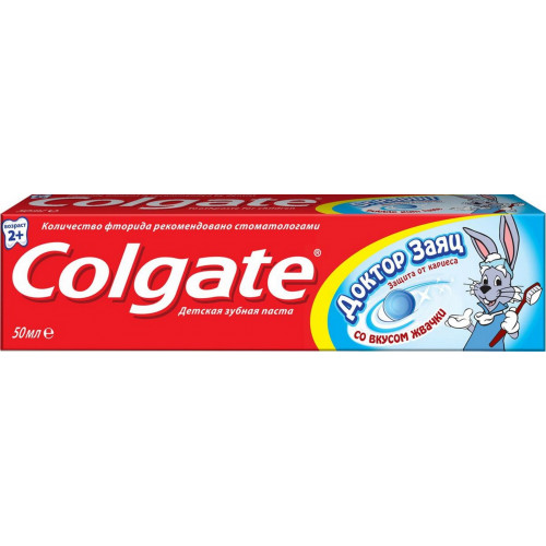 Детская зубная паста Colgate (Колгейт) Доктор Заяц со вкусом жвачки, 50 мл Детская зубная паста Colgate (Колгейт) Доктор Заяц со вкусом жвачки, 50 мл