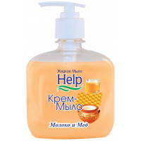 Жидкое крем-мыло Help (Хэлп) Молоко и Мёд, с дозатором, 300 мл
