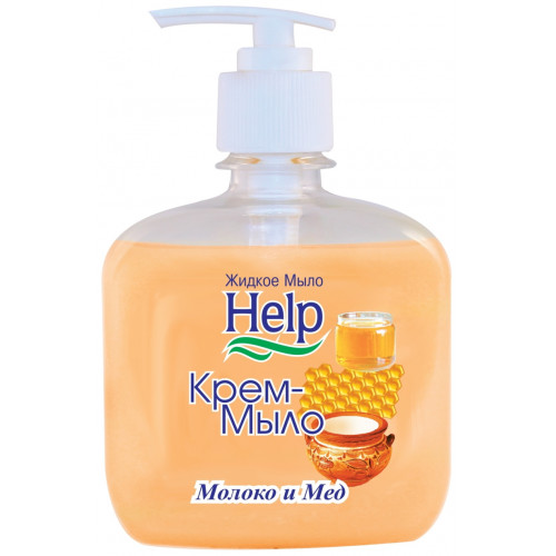 Жидкое крем-мыло Help (Хэлп) Молоко и Мёд, с дозатором, 300 мл Жидкое крем-мыло Help (Хэлп) Молоко и Мёд, с дозатором, 300 мл