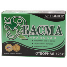 Краска для волос Артколор Басма иранская отборная, 125 г Краска для волос Артколор Басма иранская отборная, 125 г