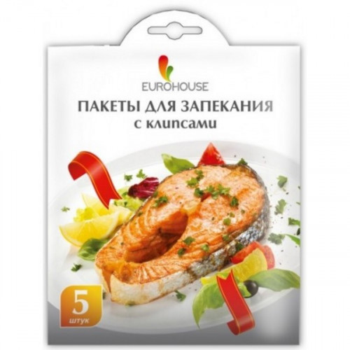 Пакеты для запекания с клипсами EuroHouse (ЕвроХаус), 30х40 см, 5 шт Пакеты для запекания с клипсами EuroHouse (ЕвроХаус), 30х40 см, 5 шт