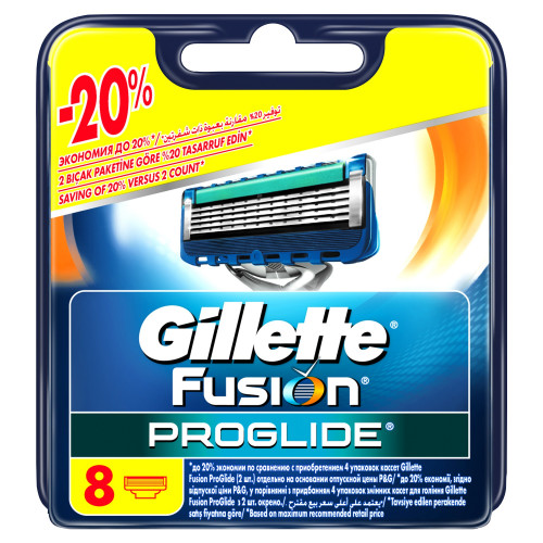Кассеты для бритья Gillette Fusion (Джиллетт Фьюжен) ProGlide, 8 шт Кассеты для бритья Gillette Fusion (Джиллетт Фьюжен) ProGlide, 8 шт