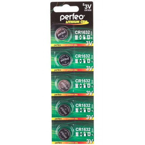Батарейка литиевая таблетка Perfeo (Перфео) Lithium Cell, CR1632 Батарейка литиевая таблетка Perfeo (Перфео) Lithium Cell, CR1632
