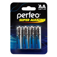 Батарейки щелочные Perfeo (Перфео) Super Alkaline, AA, LR6 (4 шт) Батарейки щелочные Perfeo (Перфео) Super Alkaline, AA, LR6 (4 шт)