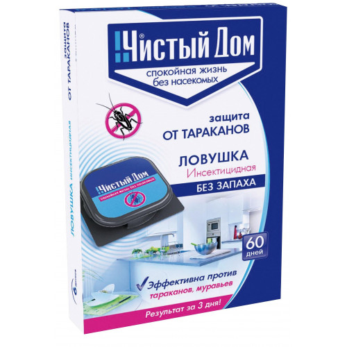 Ловушка инсектицидная Чистый дом (6 шт), 45 г Ловушка инсектицидная Чистый дом (6 шт), 45 г