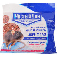 Приманка Чистый Дом, от крыс и мышей, зерновая, 100 г