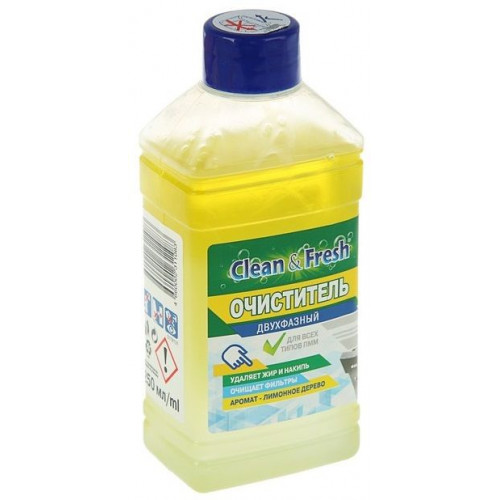Очиститель двухфазный для посудомоечных машин Clean&Fresh «Лимонное дерево», 250 мл Очиститель двухфазный для посудомоечных машин Clean&Fresh «Лимонное дерево», 250 мл