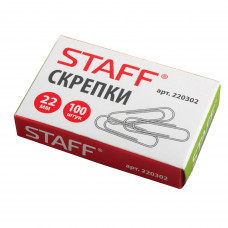 Скрепки металлические STAFF, 22 мм, 100 шт Скрепки металлические STAFF, 22 мм, 100 шт
