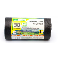 Мешки для мусора ПНД MirPack (МирПак) Classic, черные, 30 л, 6 мкм, 50 шт Мешки для мусора ПНД MirPack (МирПак) Classic, черные, 30 л, 6 мкм, 50 шт