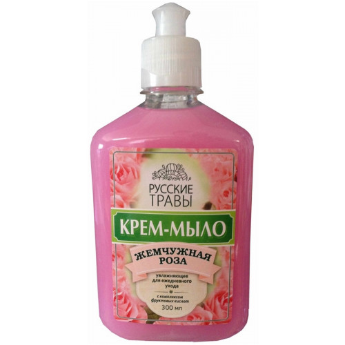 Крем-мыло жидкое Русские травы Жемчужная роза, пуш-пул, 300 мл Крем-мыло жидкое Русские травы Жемчужная роза, пуш-пул, 300 мл